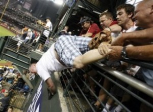 Fan saved from death.